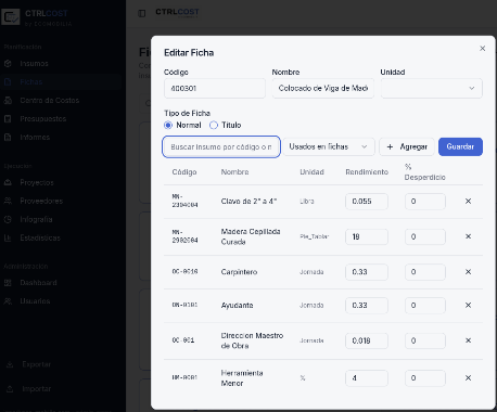 Editor de Partidas CtrlCost