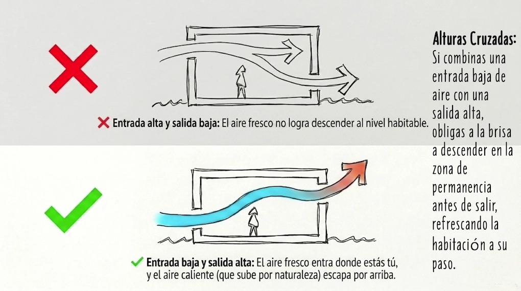 ventilacion pasiva alturas cruzadas